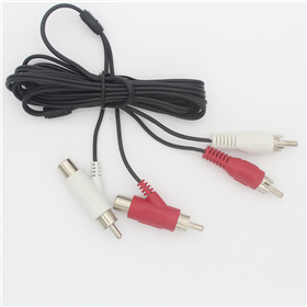 音視頻線，RCA公母轉(zhuǎn)接線，槍型RCA公母轉(zhuǎn)接插頭線