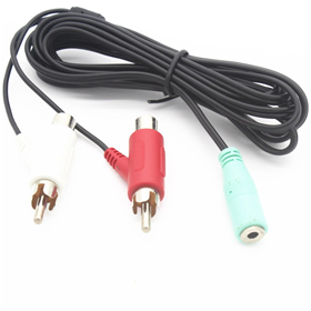 3.5母座對(duì)槍型RCA公母轉(zhuǎn)接線，耳機(jī)線，音視頻線